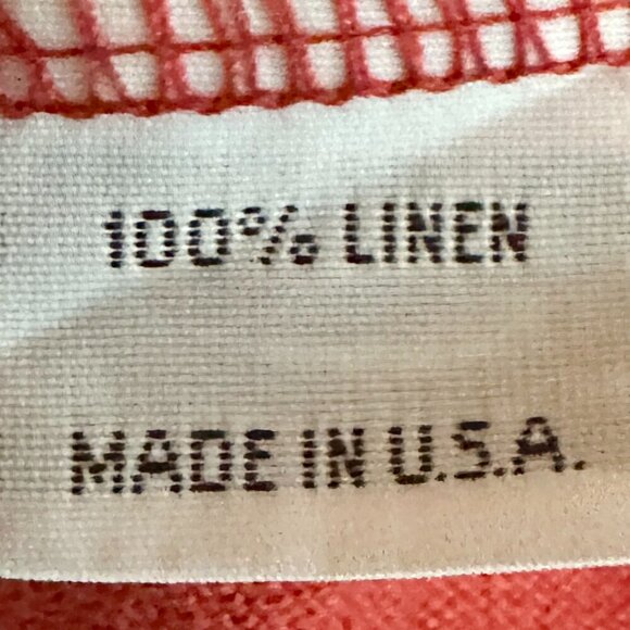 Bryn Walker Women's 100% Linen Tunic Top  Size S Red Ruffle Sleeves Hi Low Boho - Picture 9 of 13